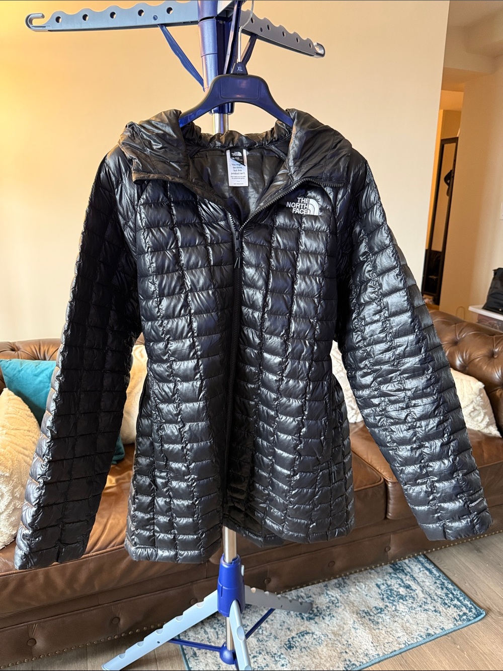The North Face Black Hooded Lightweight Quilted Puffer Jacket